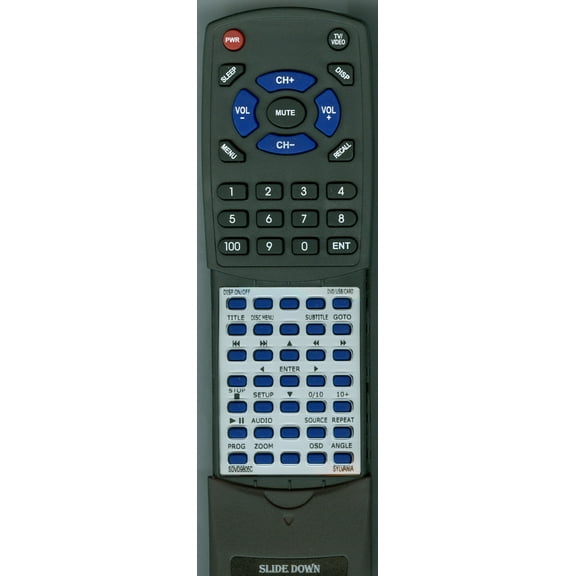 Replacement Remote for SYLVANIA SDVD9805C, SDVD9805-C, RTSDVD9805C