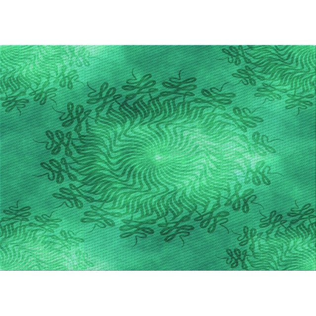 Ahgly Tapis Rectangulaire Lavable en Machine Intérieur Vert Printemps Transitionnel, 4 Pieds x 6 Pieds