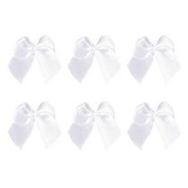100pcs White Ribbon Hair Bows Small Fresh Flower Patterns Handmade Craft Accessories for Wrapping, Hair Styling, and Decoration