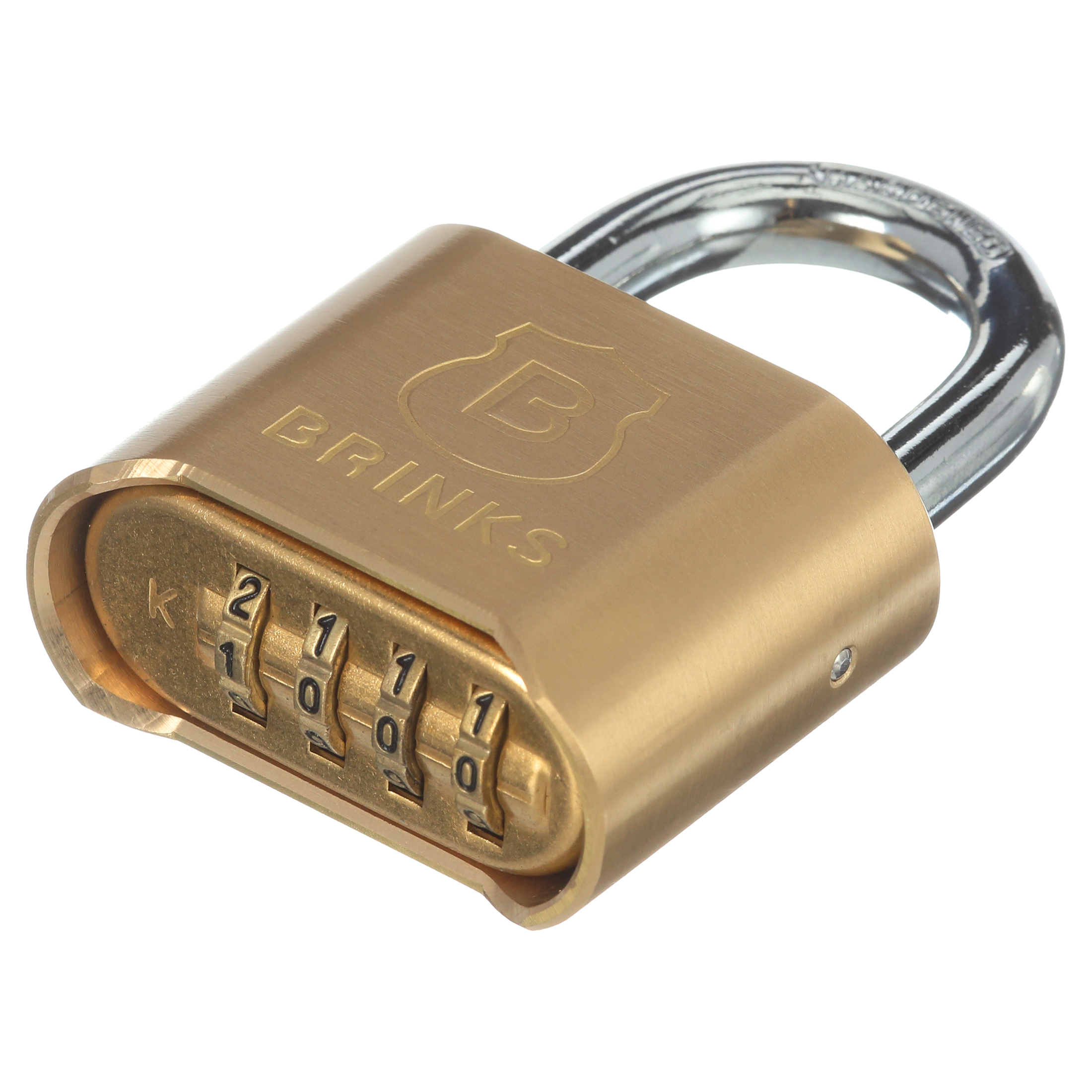 Brinks Solid Brass 50mm Resettable Combination Padlock with 1in Shackle - image 5 of 7