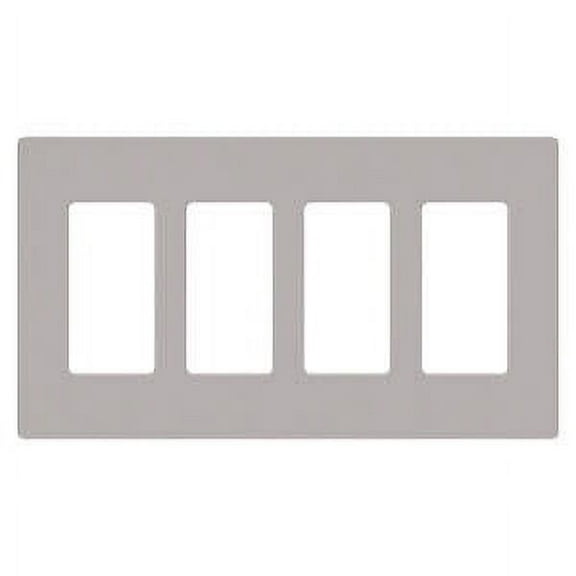 Lutron Cw-4 Claro Four Gang Designer Wall Plate - Grey
