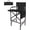 Black, variant on 30" Tall Director's Chair with Carry Bag & Retractable Side Table, Portable Folding Makeup Artist Chair, Aluminum Frame, 300 lbs Capacity - Pink & Black, for Salon, Outdoor