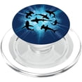 thumbnail image 1 of PopSockets PopGrip Shark Family Blue para teléfonos y tabletas, 1 of 5