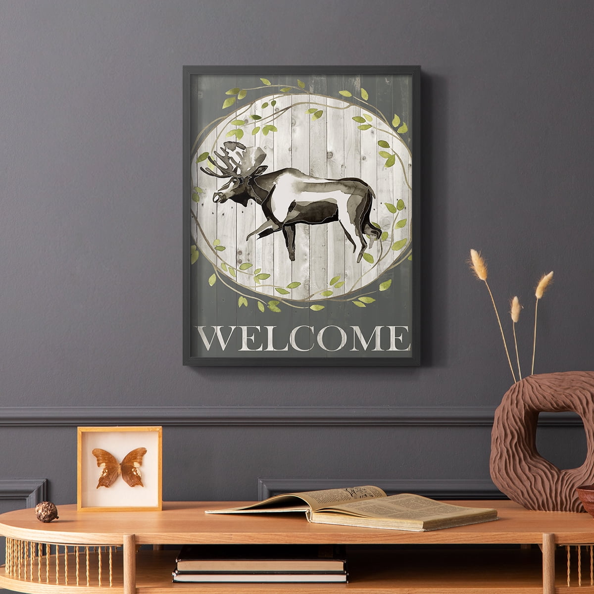 Woodland Welcome IV Framed Print - Solid Wood in Single Picture Frame Solid Wood 2 Framed Print