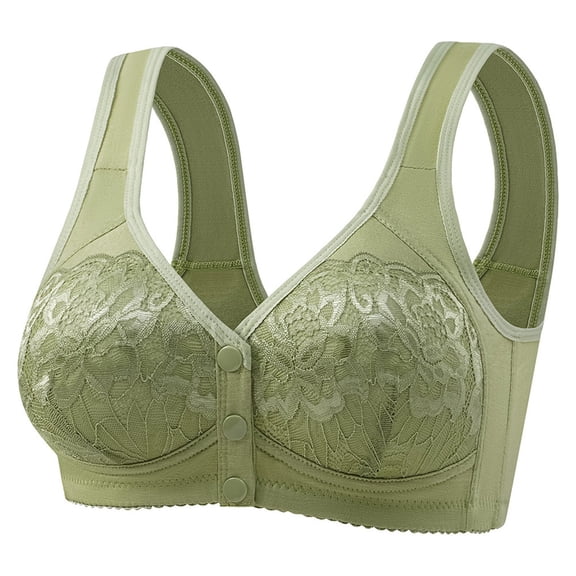 MDUKONU Women’s Bras Wireless Jelly Bras for Women No Underwire with Support Green 38