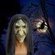thumbnail image 3 of Halloween Old Witch Mask Scary Halloween Cosplay Props Creepy Wig Old Woman Witch Green Full Face Ma, 3 of 5
