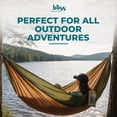 thumbnail image 2 of Bliss Hammocks Portable Travel Camping Hammock in a Bag W/ Tree Straps, 54-inch Wide, 300 lb. Capacity (Forest Green), 2 of 12