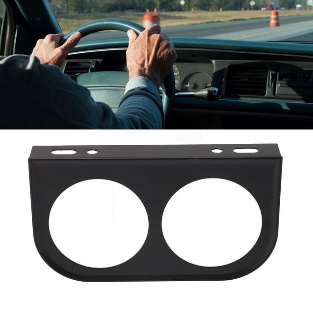 2 Hole Gauge Panel Gauge,Universal Two Hole Metal 2-1/16 Inch 52MM Universal Metal Car Meter Mount Instrument Panel