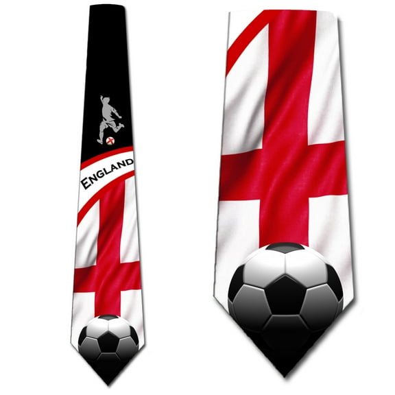 Soccer Ties Mens England Tie Sports Necktie by Three Rooker