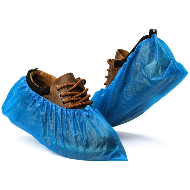 Disposable Boot Shoe Covers Waterproof & NonSlip Booties Plastic