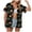 Black, variant on felwors Women's Tropical Vacation Hawaiian Shirt Pink Hibiscus Palm Leaf Print Short Sleeve Button Down Beach Casual Summer Shirt (Light Purple, XXL)