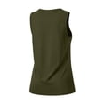 thumbnail image 5 of CHGBMOK Womens Tank Top Button V Neck Sleeveless Solid Summer Top Trendy Comfry Loose Casual Tank, 5 of 7