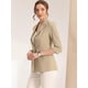 thumbnail image 2 of Chaqueta Tipo Cárdigan de Traje Formal con Mangas 3/4 y Solapa para Mujer Albaricoque L, 2 of 5