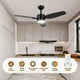 thumbnail image 2 of Vagizm Ventilador de Techo de 42 Pulgadas con Luz - Ventilador de Techo Moderno de 3 Aspas para Sala de Estar y Recámara - Motor CC Silencioso - 3 Cct - 6 Velocidades - Regulable - Función Reversible - Negro, 2 of 8