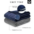 thumbnail image 4 of Nalah 100% Cotton Weighted Blanket - 8 Pounds, Calm Sleeping, Quilted Cover, 48" x 72", Navy, 4 of 10
