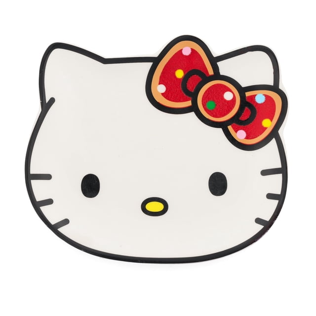 Bandeja para abalorios Sanrio Hello Kitty con forma de lazo con purpurina, cerámica