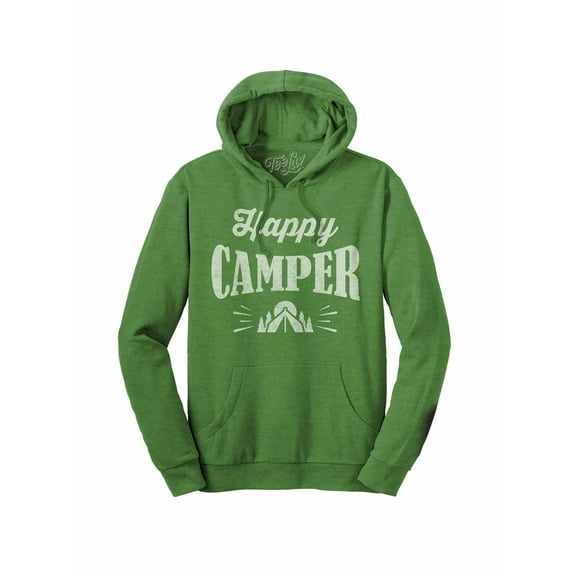 Tee Luv Men's Happy Camper Graphic Hoodie