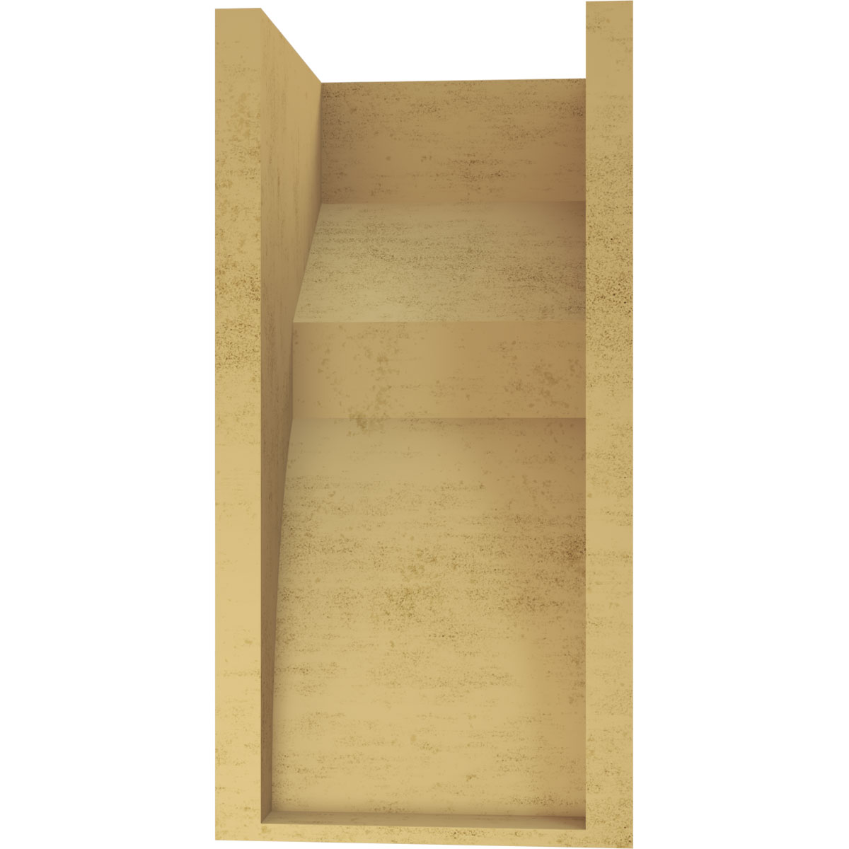 9"W x 9"D x 18"H Wide Monterey Rough Cedar Woodgrain TimberThane Corbel, Primed Tan