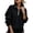 DU52_Black, variant on Resicozy Womens Plus Size Half Zip Pullover Long Sleeve Oversized Sweatshirt Drop Shoulder Hoodie Y2K Clothes with Pockets Hot Pink S