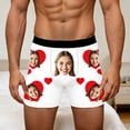 thumbnail image 4 of KHONTS Men's Personalized Boxers Husband Boyfriend Funny Boxers for Men Valentine's Day Birthday for Him White XL, 4 of 8