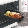 thumbnail image 4 of SWEEJAR Ceramic Baking Dish, Rectangular Small Baking Pan with Double Handles, 22OZ for Cooking, Brownie, Kitchen, 6.5 x 4.9 x 1.8 Inches(Black), 4 of 6
