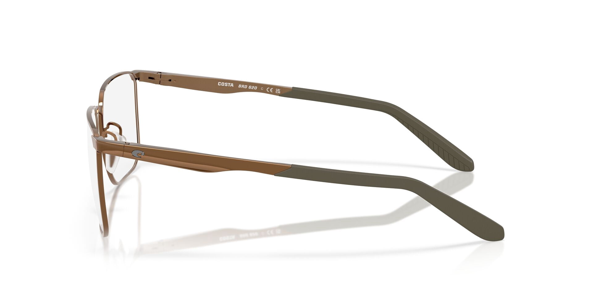 Costa Del Mar Unisex Size 55 BRD 620 Optical Eyeglasses, Rustic Bronze/Demo Lens