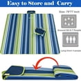 thumbnail image 7 of Picnic Blankets for Outdoors,Waterproof Sandproof Durable Oxford Foldable Picnic Mat Outdoor Blanket for Lawn Park Beach Travel, Portable with Tote Bag, Blue, 7 of 7