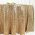 thumbnail image 3 of BalsaCircle 120" Sequin Round Tablecloth Gold, 3 of 8