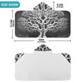 Big Tree in Black and White Hooded Beach Towel Kids Bath Towels Quick