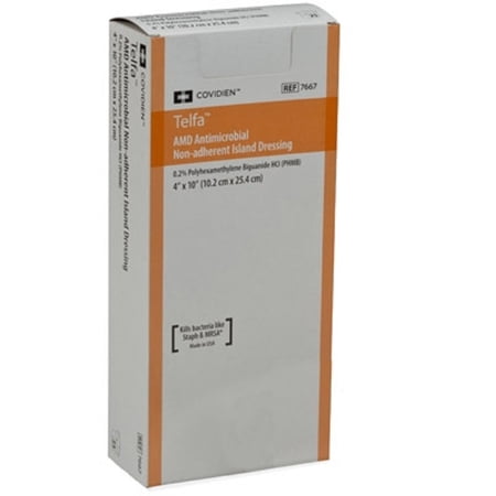 Telfa - AMD - Antimicrobial Dressing Telfa - AMD 4 X 10 Inch Sterile - 100/Case
