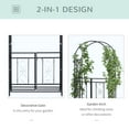 thumbnail image 3 of Outsunny 4ft x 7ft Metal Garden Arch Backyard Bridal Archway Wedding Decoration, 3 of 9