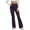 Purple, variant on Pants for Women Summer Women's Casual Slim High Elastic Waist Solid Color Sports Yoga Flare Pants