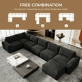 thumbnail image 5 of 175" Oversized Boneless Couch for Living Room, Neche Modern Modular Sectional, Convertible, U Shaped, Deep Seat, Big Comfy Sofa Set with Ottoman,Black, 5 of 11