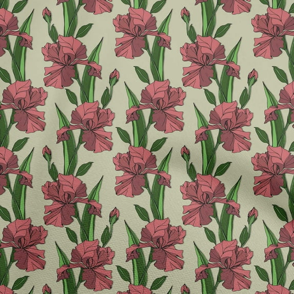 oneOone Cotton Poplin Twill Red Fabric Floral Dress Material Fabric Print Fabric By The Yard 56 Inch Wide