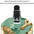 thumbnail image 4 of Square 2Pack PU Leather Seahorse Cruise Luggage Tag with Privacy Cover and Name ID Tag for Travel Handbags Backpacks Luggage Tags, 4 of 6