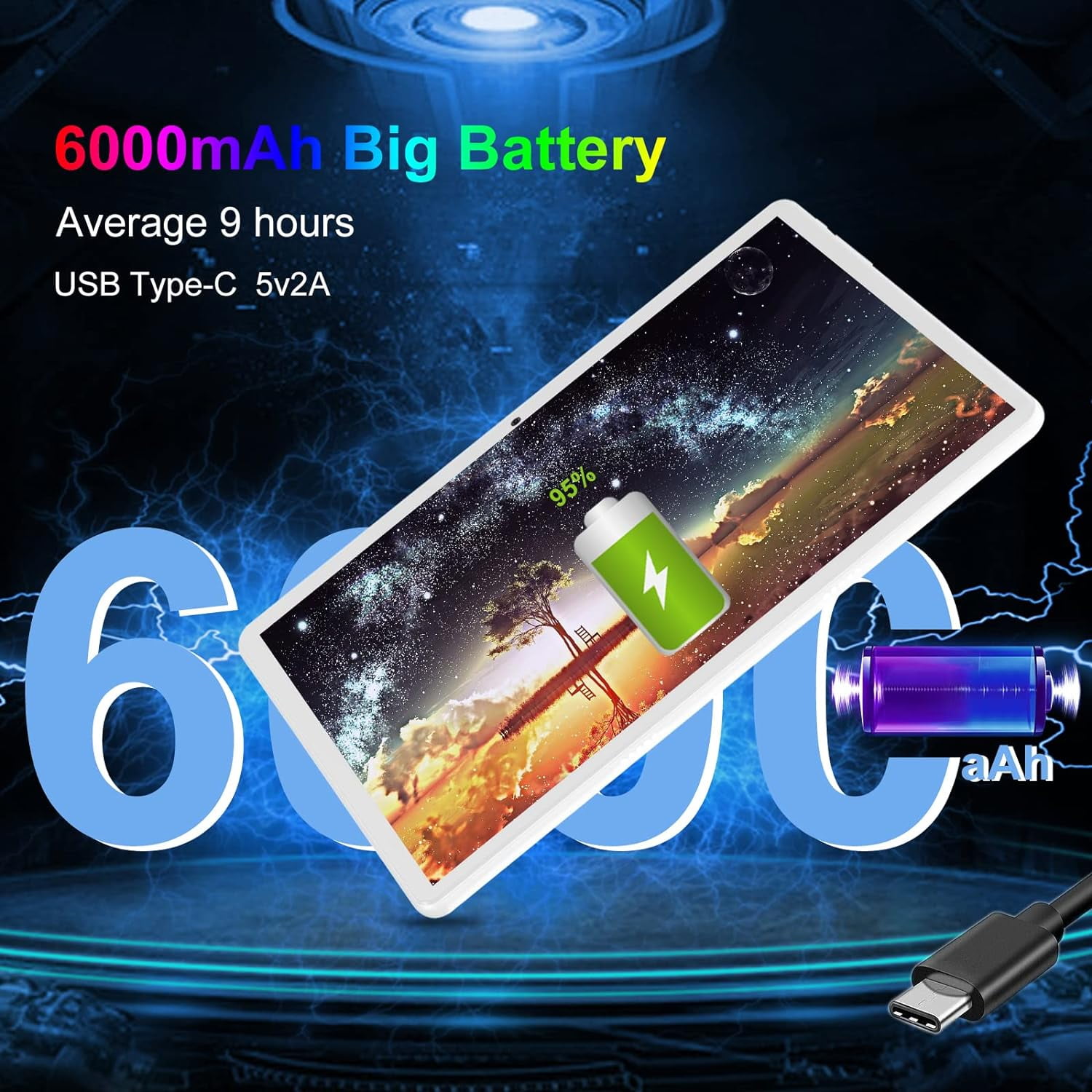 Android 11 Tablets, 2 in 1 Tablet 10.1 inch Tablet PC with Keyboard, Octa-Core, 64GB Storage, 4GB RAM, Stylus, Case, 13MP Camera, WiFi, Bluetooth, GPS (White)