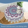 thumbnail image 3 of Mandala Flowers Tablecloth 60x60 Inch Round,Waterproof Table Cloth Cover Decorative for Party and \u200bCamping Holiday Dinning Tabletop Home Décor, 3 of 6