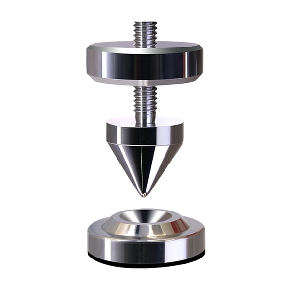 Heavy Duty Anti Vibrate Loudspeaker Stand Pad Stainless Steel Construction For Enhances Sound Clarities Silver Color
