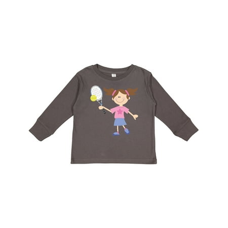 

Inktastic Tennis Girl Gift Toddler Toddler Girl Long Sleeve T-Shirt