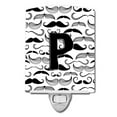 thumbnail image 1 of Carolines Treasures CJ2009-PCNL Letter P Moustache Initial Ceramic Night Light, 1 of 1