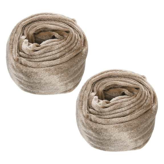 Uxcell 4.9ft Chandelier Chain Cord Cover, 2 Pcs Velvet Cloth Fabric Chain Sleeve Decorative Cord Covers for Chandelier Wires Swing Cable, Zipper Style, Beige