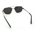 thumbnail image 7 of Mens Luxury Half Rim Metal Frame Rectangular Euro Fashion Sunglasses Green - Black, 7 of 7