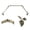 Antique Brass, variant on Domovina Plush 13/16" Bay Window Single Curtain Rod-Color:Satin Nickel