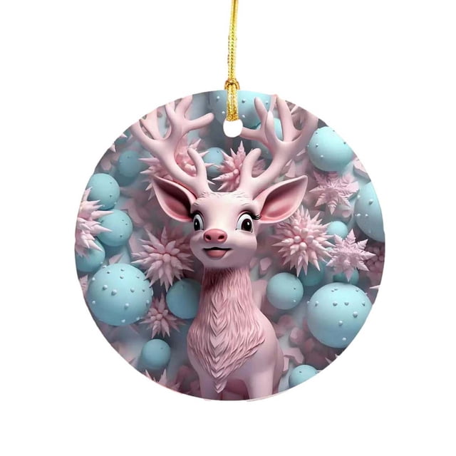 Decoraciones Del Árbol de Navidad Muñeco de Nieve de Navidad, Decoraciones Del Árbol de Navidad, Decoraciones Colgantes Circulares Ornamentos Del Árbol de Navidad