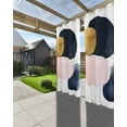 thumbnail image 3 of nqOlkjepod Outdoor Curtains for Patio Waterproof, Pink Black Abstract Art Outdoor Privacy Panels Grommet, Geometric Aesthetics Modern Art Blackout Outside Curtains for Porch/Cabana 54"x108", 1 Panel, 3 of 8