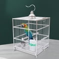 thumbnail image 6 of Miumaeov Bird Cage Open Top Standing Parrot Parakeet Cage with Rolling Stand Large Metal Bird Flight Cage for Conure Parakeet Cockatiel Finch Macaw Cockatoo Pet House, 6 of 13