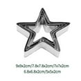 thumbnail image 3 of Set of 5 Stainless Steel Christmas Five Pointed Star Cookie Cutters, for Festive Baking and Decor, 3 of 9