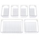 thumbnail image 1 of Organizador de cajones de 6 piezas, bandejas para bolígrafos, cajas de almacenamiento de plástico para oficina, dormitorio, cocina (transparente), 1 of 8