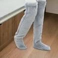 thumbnail image 1 of Calcetines hasta la para mujer, medias peludas para dormir en casa, cálidas, súper suaves, hasta el muslo, para el hogar y la sala de 90cm Salvador  Calcetines largos y peludos, 1 of 10