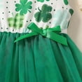 thumbnail image 6 of CPNG Toddler Girls St. Patrick’s Day 2-Piece Outfit Set - Shamrock Print Sleeveless Dress + Clover Bow Headband - Tulle Tutu Skirt Irish-Themed Clothing for Parades, Parties & Holiday Photos, 6 of 8